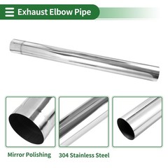 Motoforti 4.5&Prime; OD Straight Tubing Mandrel Tube Pipe 48&Prime; Length T304 Stainless&hellip;