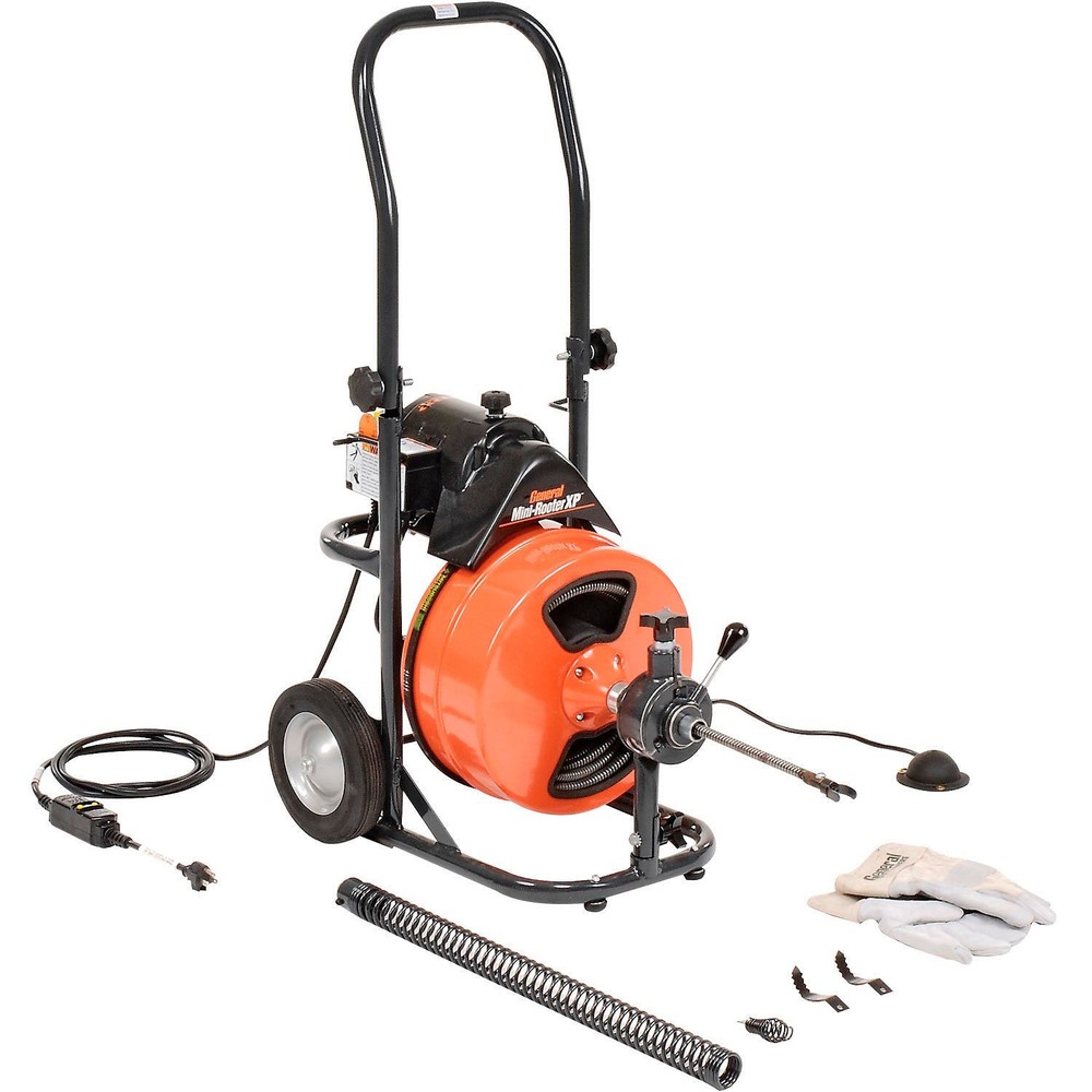General Wire Mini-Rooter XP Drain/Sewer Cleaning Machine W/ 75&prime; x 1/2&Prime;Cable 4