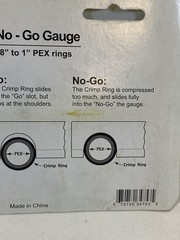 Apollo Go / No &ndash; Go Pex Water Line Sizing Plumbing Tool 3/8&rdquo; &ndash; 1&rdquo; 69PTKGONO