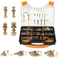 568pcs SAE 1/4&Prime; 5/16&Prime; 3/8&Prime; 1/2&Prime; Flange serrate Bolt and nut,Spring and Flat W&hellip;