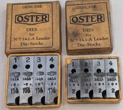 Vintage 2 Genuine OSTER Dies for Nos.1&1A Leader ~ Size , 2&Prime;,,,,1-1/4&Prime;