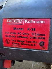 Ridgid Kollmann K-38 Drain Snake Cleaner WORKING No Manual