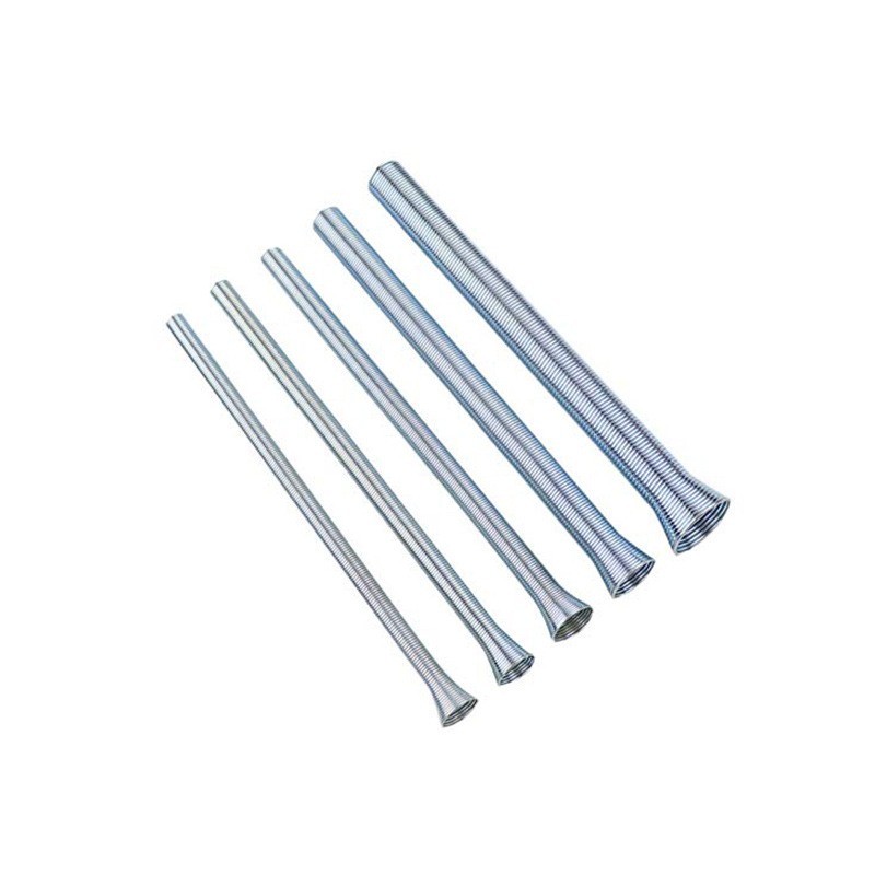 5pcs 8.5in. Spring Bending Tube Pipe Bender 1/4&Prime; 5/16&Prime; 3/8&Prime; 1/2&Prime; 5/8&Prime; Silver Set