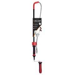 6 Ft Toilet Auger, Manual or Drill Powered with Drop Head for T-Junction Pipes