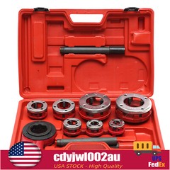 7 Size(3/8&rdquo;-2&Prime;)Dies Hand Ratchet Pipe Threader Set Plumbing Reversing Knob Tool