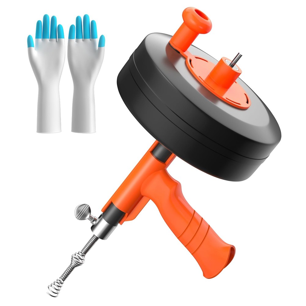 35ft Drain Snake Auger, Plumbing Snake With Drill Adapter, Heavy Duty Flexibl&hellip;