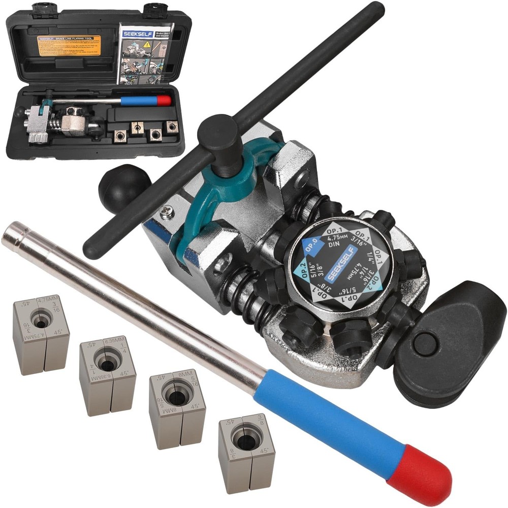 Professional Brake Line Flaring Tool Kit for 45 Degree Single, Double and Bub&hellip;