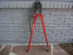 Wheeler Mfg Cast Iron Pipe Chain Snap Cutter Model 590. 27&Prime; Chain.