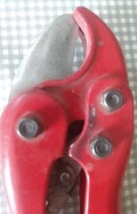 Vintage Ratchet PVC Pipe Cutter Tool Made In Taiwan Steel Cuts Up to 1 1/2 Inch