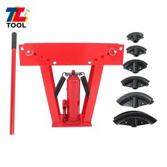 Copper Exhaust Pipe Bender Manual Hydraulic Tubing Bender With 6 Dies 12 Ton