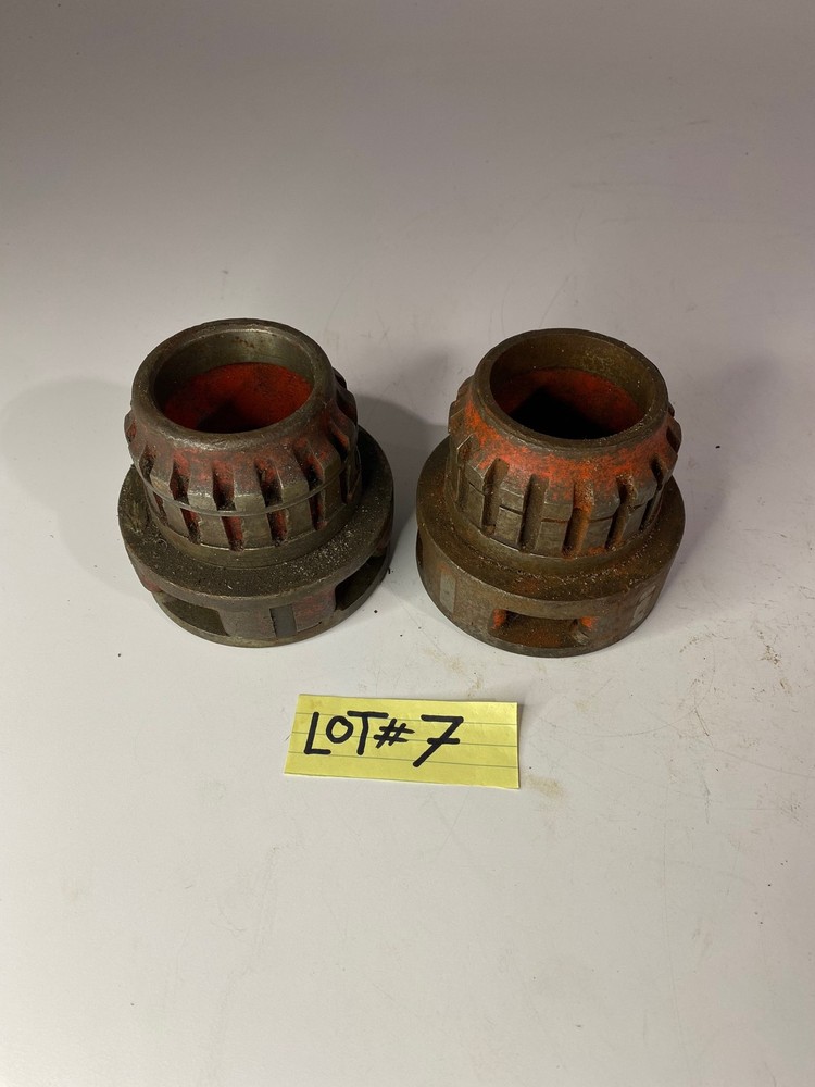 NINE (9) RIDGID 12R Die-Head Pipe Threaders 1/2&Prime; 1&Prime; 1-1/4&Prime; 1-1/2&Prime; 2&Prime; OLD STYLE