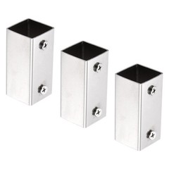 3Pcs End Rail Clamps 1&Prime; Straight Square Structural Pipe Connector 2.36&Prime;