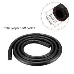 Fuel Line Fuel Hose Rubber 8mm I.D. 1.5M/4.9FT Diesel Petrol Hose Engine Pipe