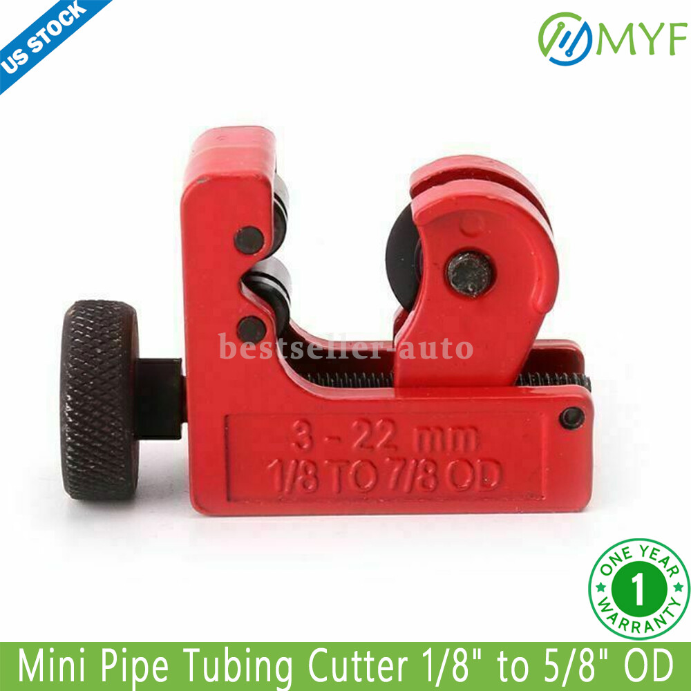 Mini Pipe Tubing Cutter 1/8&Prime; to 5/8&Prime; OD Copper Brass Aluminum Cutting HVAC Plumb