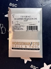 (3) USA M7x1 Hex Die NC Threading Rethreading M7 X 1.00 THREE HEXAGON DIES