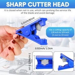 3 Pieces PTFE Plastic Tubing Cutter Hose Tube Pipe Accurate Blue