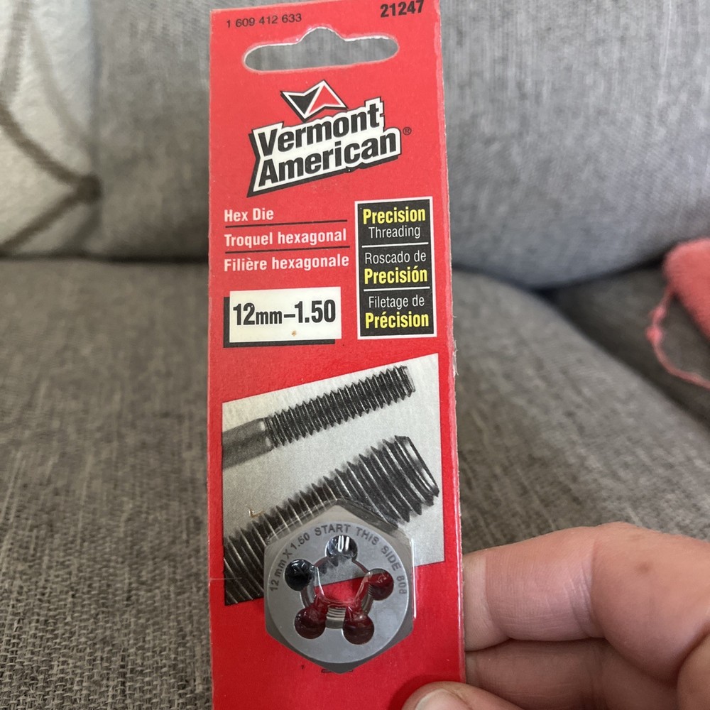Vermont American 21247 Metric Hex Die 12Mm X 1.50