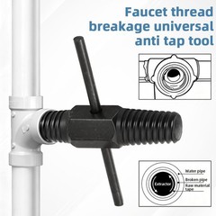 Integrated Internal & External Pipe Threading Tool with Screw Extractor & Sealan
