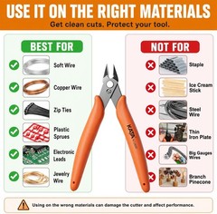 5-Inch Mini Wire Cutters Plier for Jewelry Making & Model Kits | Compact Flush C