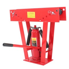 Pipe Bender 12 Ton Manual Hydraulic Piping Bending Exhaust Tube Tool With 6 Dies