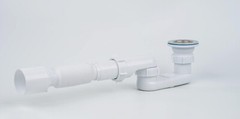 Bath Shower Drain Low Profile p Trap 1 1/2&Prime; Flat Kit for White