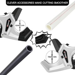 Ratchet PVC Pipe Cutter Heavy Duty,Cuts up to 3 Inches,PVC Cutter with One-Click