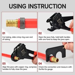 iCrimp Angle Head F1807 PEX Pipe Crimping Tool for Copper Rings