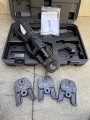 Cordless Hydraulic 4 Ton Pro Press Pipe Crimping Tool 1/2&Prime; 3/4&Prime; 1&Prime; 1-1/4&rdquo; Jaw