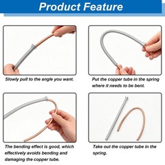 Versatile Tube Bender Set for 1/4&rdquo;, 3/8&rdquo;, 1/2&rdquo;, 5/8&rdquo;, 3/4&rdquo; Copper, Aluminum