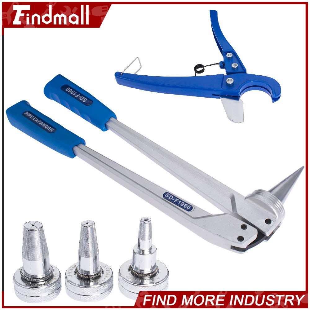 Findmall With 1/2&Prime; 3/4&Prime; 1&Prime; Expander Heads PEX Expansion Tool Kit Tube Expander