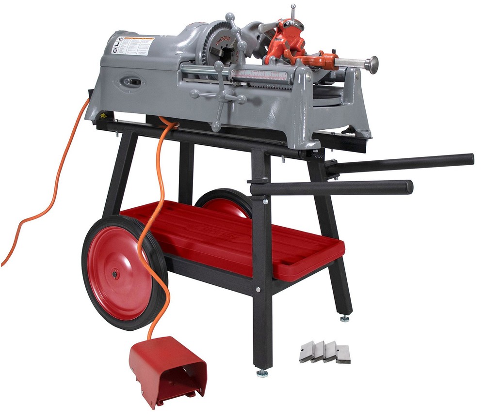 Reconditioned RIDGID&reg; 535 V1 Pipe Threader with 811 Head Dies Cart & Adapter