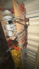Ridgid model 300 120-volt pipe threading machine with stands