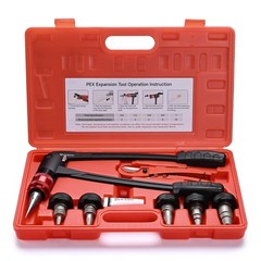 Yescom PEX Expansion Tool 3/8&Prime; 1/2&Prime; 3/4&Prime; 5/8&Prime; 1&Prime; Auto Rotation Tube Expander