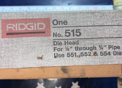 RIDGID 515 Quick-Open 1/8 &ndash; 3/4&rdquo; Dual Die Pipe Threading Head #515