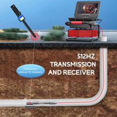 Pipe Inspection Camera Sewer Camera Self Leveling 512hz Sonde 1080P Camera 50m