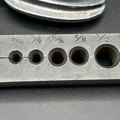 GlobeMaster 65460 Vintage Flaring Tool Die Block and Cone 3/16&Prime; to 5/8&Prime; Italy