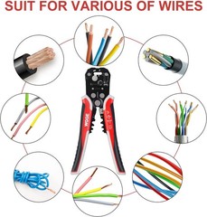 WG-014 Automatic Wire Stripper Tool for AWG 10-24, 3 in 1 with Cutters & Crimper