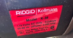 Ridgid Kollmann K-38 Drain Snake Cleaner WORKING No Manual