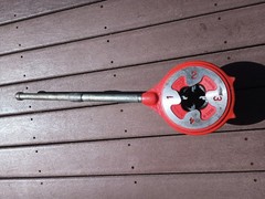 RIDGID Model No. 65r Ratchet Pipe Threader With 22&Prime; Handle Nice 1&Prime; To 2&Prime;