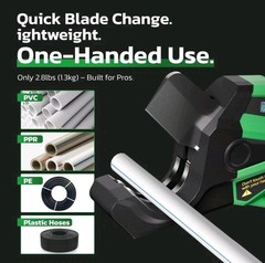Electric PVC Pipe Cutter, Cuts up to1-1/2&Prime;,18V Cordless Ratcheting Pipe Shear&hellip;