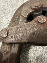 Vintage Reed Mfg Co No. 1 Pipe Cutter Plumbing Tool Erie PA Antique Cast Iron