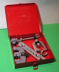 PROTO TOOLS No. 351 FLARING TOOL & No. 350 TUBING CUTTER w/ METAL CASE