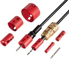 08350 DM3MECH Mechanical Hot Tapping Machine Kit for NPT w/Hole Saws and Arbor