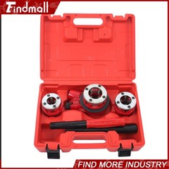 Findmall Ratchet Pipe Threader Kit W/3 Dies 1/2&Prime; 3/4&Prime; 1&Prime; NPT Pipe Threading Tool