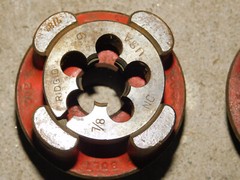 Lot of 3 Ridgid 00-RB Bolt Threader Die Heads 5/16&Prime; &ndash; 3/4&Prime; &ndash; 7/8&Prime;