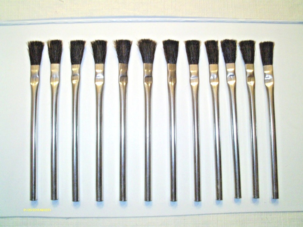 12 pieces Acid Flux Brushes 6&Prime; Long Plumbing Soder Glue Oil Grease Applications