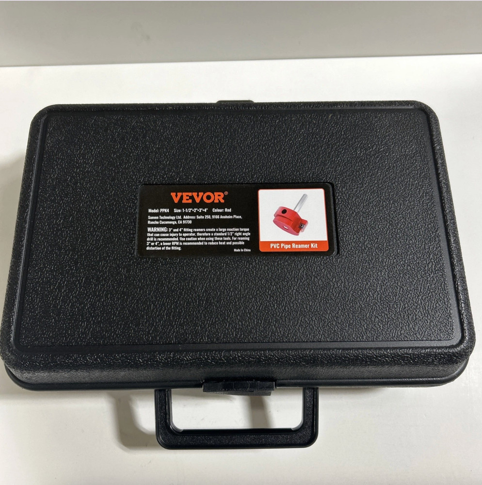 Vevor PVC Pipe Reamer Kit PVC Pipe Fitting PVC Socket Saver 1-1/2&rdquo;+2&rdquo;+3&rdquo;+4&rdquo; Red