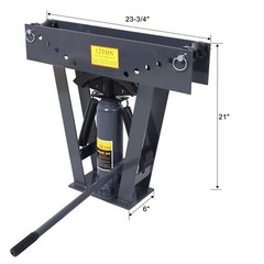 12T Pipe Bender Manual Hydraulic Piping Bending Exhaust Tube Fabric Dark Gray