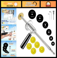 Adjustable PVC Pipe Cutter &ndash; 7&Prime; Depth, 1-1/2&Prime; to 8&Prime; Pipes, 6 Diamond Wheels & Bl