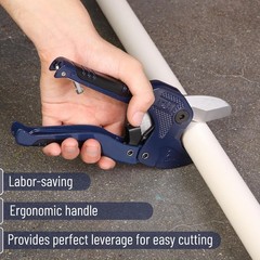 PVC Pipe Cutter Heavy Duty Tubing Tube Cutter 1-5/8&Prime; (42mm) Ratchet Cutting Tool